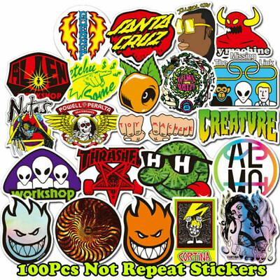 #ad 100Pcs Vinyl Skateboard Stickers Bomb Laptop Car Luggage Vinyl Decals Pack Lot $8.99