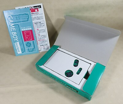 #ad Game boy pocket green Console Nintendo Japan Handheld GB gameboy tested open box $204.24