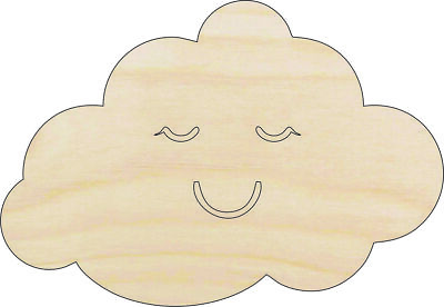 #ad Happy Cloud Laser Cut Wood Shape BBY53 $39.20