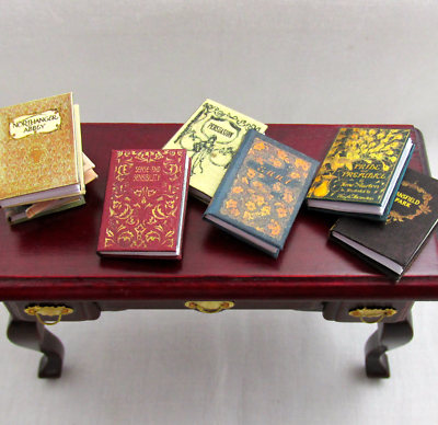 #ad JANE AUSTEN Miniature Book Set 6 Readable Illustrated 1:12 Scale Books $27.62