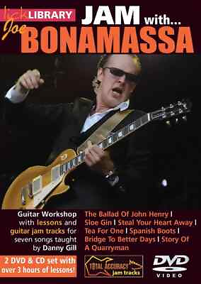 #ad Lick Library JAM WITH JOE BONAMASSA Blues Guitar Video Lesson 2 DVD Jam Tracks $29.95