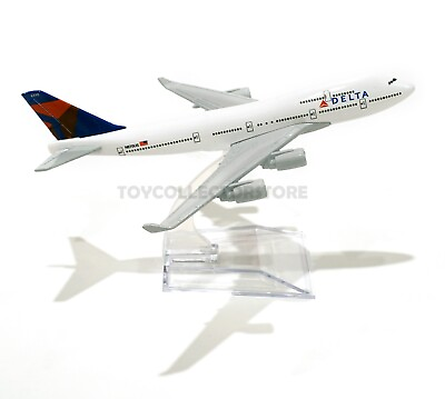 #ad Delta airplane model toy diecast Jet Boeing 747 Passenger plane $17.54