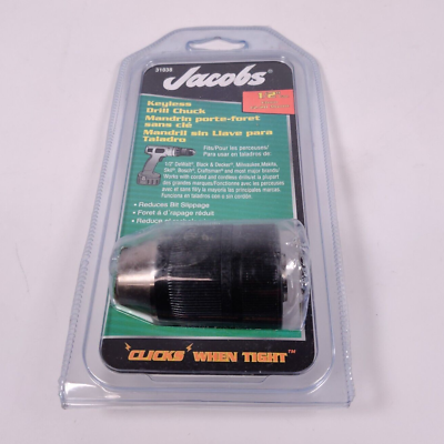 #ad Jacobs 31038 1 2quot; 13mm Keyless Drill Chuck 1 2 20 Thread Mount $24.99