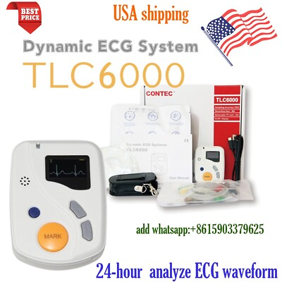 #ad US stock CONTEC 12 Channel Dynamic ECG Holter Recorder 24 Hours PC SW TLC6000 $499.00