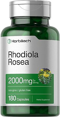 #ad Rhodiola Rosea Root Extract 2000mg 180 Capsules by Horbaach $15.99