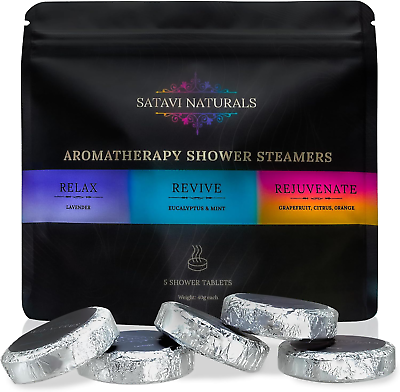 #ad Aromatherapy Shower Steamers 40g Tablets 5 Pack Relax Revive amp; Rejuvenate $28.99