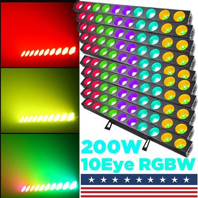 #ad Wall Wash Stage Light Bar RGBW 10Eyes Strobe DMX Party Disco DJ Building Light $359.99