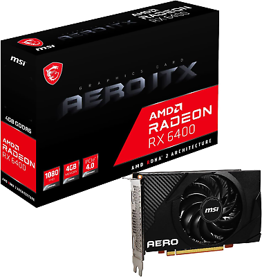 #ad Gaming Radeon RX 6400 64 Bit 4GB GDDR6 DP HDMI Pcie 4 Torx Single Fan Freesync D $219.99