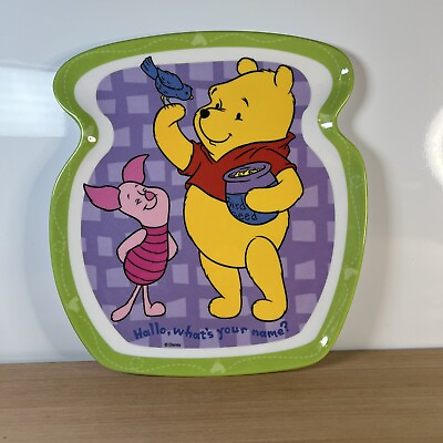 #ad Childs Plate Disney Winnie the Pooh Melamine Plastic Honey Pot Shape Zak F $10.00