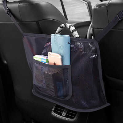 #ad Car Net Pocket Handbag Holder Seat Back Organizer Seat Side Storage Mesh Net Bag $8.35