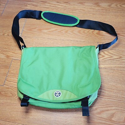 #ad Crumpler The Moderate Embarrassment Laptop Messenger Bag Green Orange $59.99
