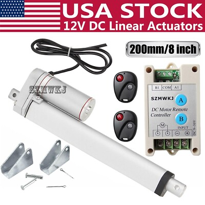 #ad Heavy Duty 8quot; 330 Pound Max Lift 12V DC Linear Actuator amp; Controller Brackets DO $67.49