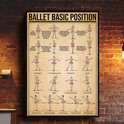 #ad Ballet Basic Position Dancing Dancer Canvas $69.30