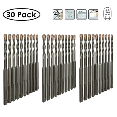 #ad Drillforce 30PCS 1 4quot; X4quot; Rotary Hammer Drill SDS Masonry Concrete Drill Bits $43.19
