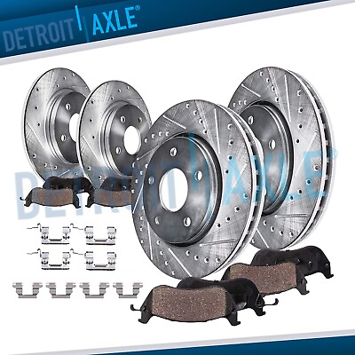 #ad Front amp; Rear Drilled Brake Rotors Brake Pads for 2007 2013 Nissan Altima $163.40