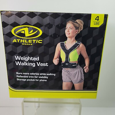 #ad Athletic Works Weighted Walking Running Vest 4lb weight New Chest Exercise $14.99