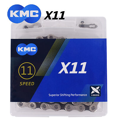#ad KMC X11 11 Speed 118L Bike Chain Gray Stretch Proof fits Campy SRAM Shimano $20.99