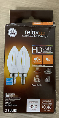 #ad 📀 GE Relax LED Soft White Light 4W 2 Bulbs $16.99