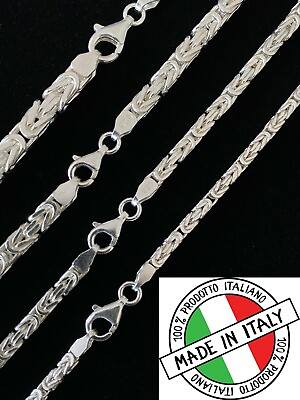 #ad Real Solid 925 Sterling Silver Byzantine Rope Chain Mens Necklace 2.5 5mm 18 30quot; $298.69