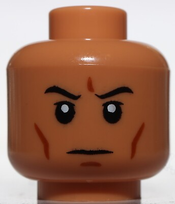 #ad Lego 10x Nougat Minifig Head 501st Clone Trooper White Pupils Cheek Lines $10.49