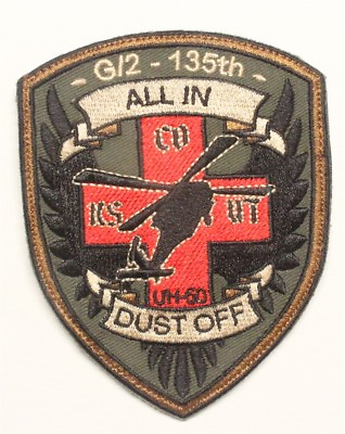 #ad Army Patch: G Co. 2nd Bn 135th Aviation Regiment OD background $9.95