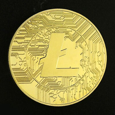 #ad LTC Litecoin Cryptocurrency Virtual Currency Gold Plated Coin $14.95