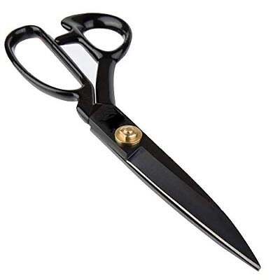 #ad Fabric Scissors Sewing Black 10 Inch Scissors Heavy Duty Professional Indus... $30.01