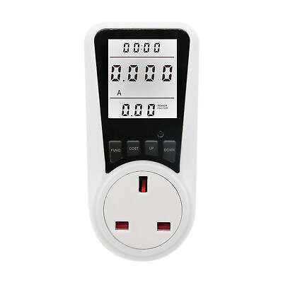 #ad LCD Display Volt Plug In Overload Warning Energy Monitor Power Meter KWH Wattage $16.84