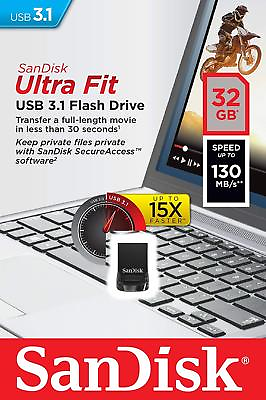 #ad SanDisk 32GB 32G CZ430 Ultra Fit USB 3.1 Nano Flash Pen Drive SDCZ430 032G $7.99