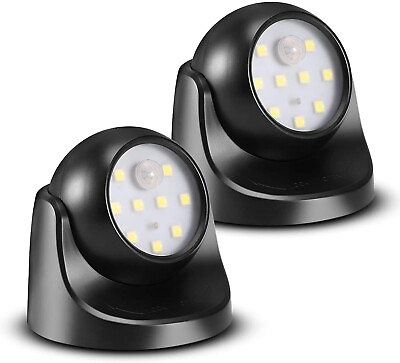 #ad 6000K Waterproof Wireless Battery Powered LED Wall Light Fixture with Motion Sen $32.99