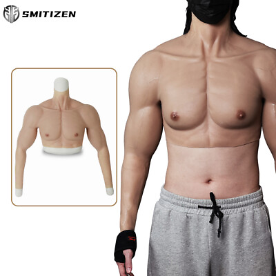 #ad #ad SMITIZEN Fake Chest and Arms Muscle BodySuit Bodybuilder Cosplay Costume For Men $229.08