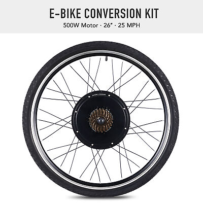 500W eBike Conversion Kit 26 Inch Rear Wheel Electric Bike DIY LCD PAS 25mph $202.99