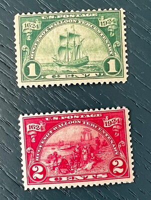 #ad 1924 United States 1 Cent and 2 Cent Postage Stamps $5.00