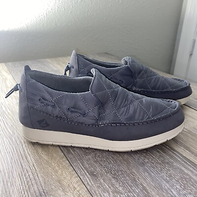 #ad Sperry STS23874 Mens Gray Moc Sider Slip On Casual Boat Shoes US Size 8.5 M $29.99