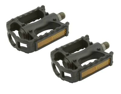 #ad #ad ABSOLUTE GENUINE BICYCLE PEDALS 822 IN BLACK COMPATIBLE WITH 9 16 CRANK. $13.99