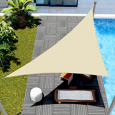 #ad Custom Size Beige Right Triangle Sun Shade Sail Outdoor Canopy Awning Patio Pool $229.49