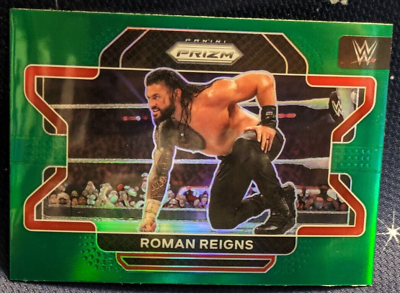 #ad Roman Reigns 2022 Panini Prizm WWE Green Prizm #40 SmackDown $3.00