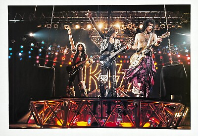 #ad KISS Vintage Band Animalize In Concert Poster Centerfold Simmons Kulick Stanley $20.00