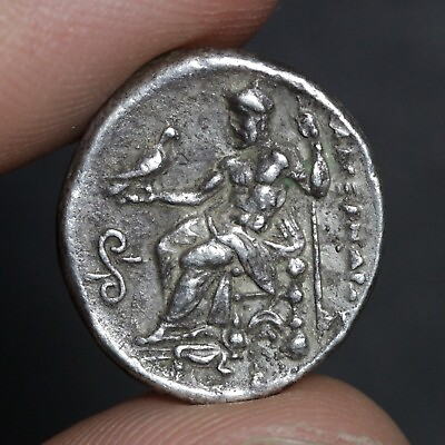 #ad Alexander the Great Drachm Ancient Greek Silver AR Coin Zeus 300BC Very Fine $209.00
