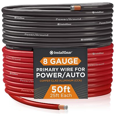 #ad 8 Gauge Power or Ground Wire 99% Oxygen Free Copper OFC 8 AWG Wire 8 Gau $35.45