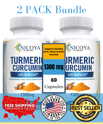 #ad Turmeric Curcumin with Bioperine Anti inflammatory amp; Joint Pain Relief 2 Pack $24.00