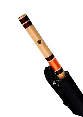 #ad Musical Bamboo Flutes Bansuri C Natural Right Handed Middle 19 inch Carry Bag $19.99