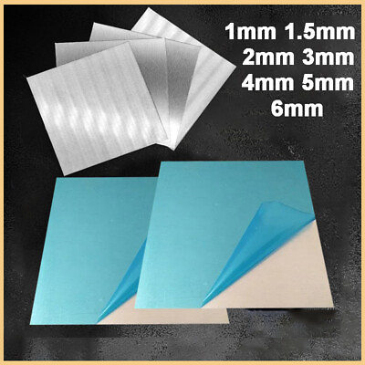 #ad Aluminium Sheet Plate Flat 1 1.5 2 3 4 5 6mm Thickness Multiple Sizes Available $3.59