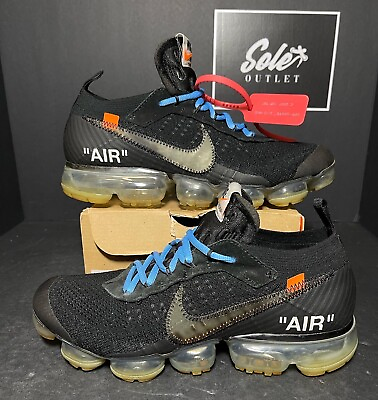 #ad Off White Nike Air Black VaporMax Men#x27;s Size 9.5 AA3831 002 OG ALL FAST SHIPPING $343.99