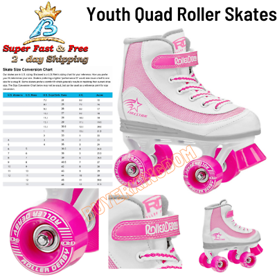 #ad Roller Derby Skates Youth Girls Roller Skates Size 1 Size 13 Skating Outdoor $43.08