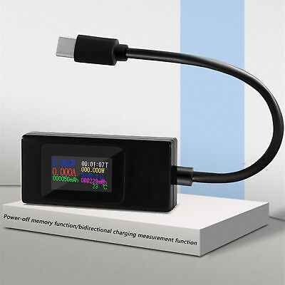 USB Tester Professional Current Voltage Power Tester Accurate Measurement USB C $12.43