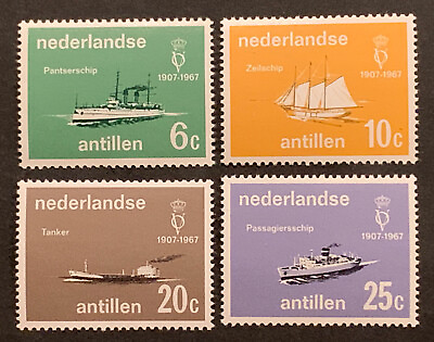 #ad Travelstamps: Netherlands Antilles Stamps 1967 Ships Mint OG H $4.99