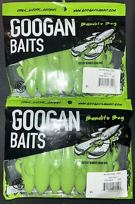 #ad 2 Packs Googan Baits Bandito Bug HQ GREEN 7 Per Pack 14 Total $60.00