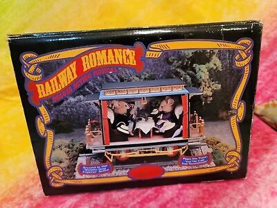 #ad *Rare Enesco Railway Romance amp; On the Right Track Action Musical Train W Boxes $94.88