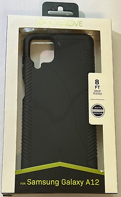 #ad NEW Glove Slim Textured Rubberized Case for Samsung Galaxy A12 ONLY Black $7.89
